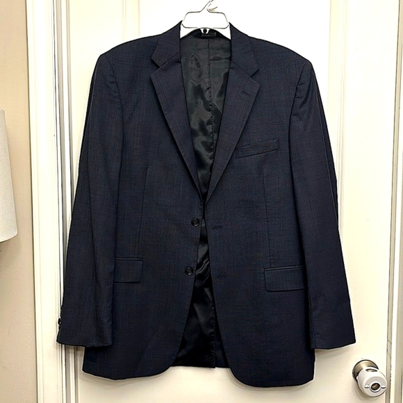 Jos. A. Bank Wool Sports Coat 2 Button Blazer Navy Blue Size 40L - Picture 1 of 15